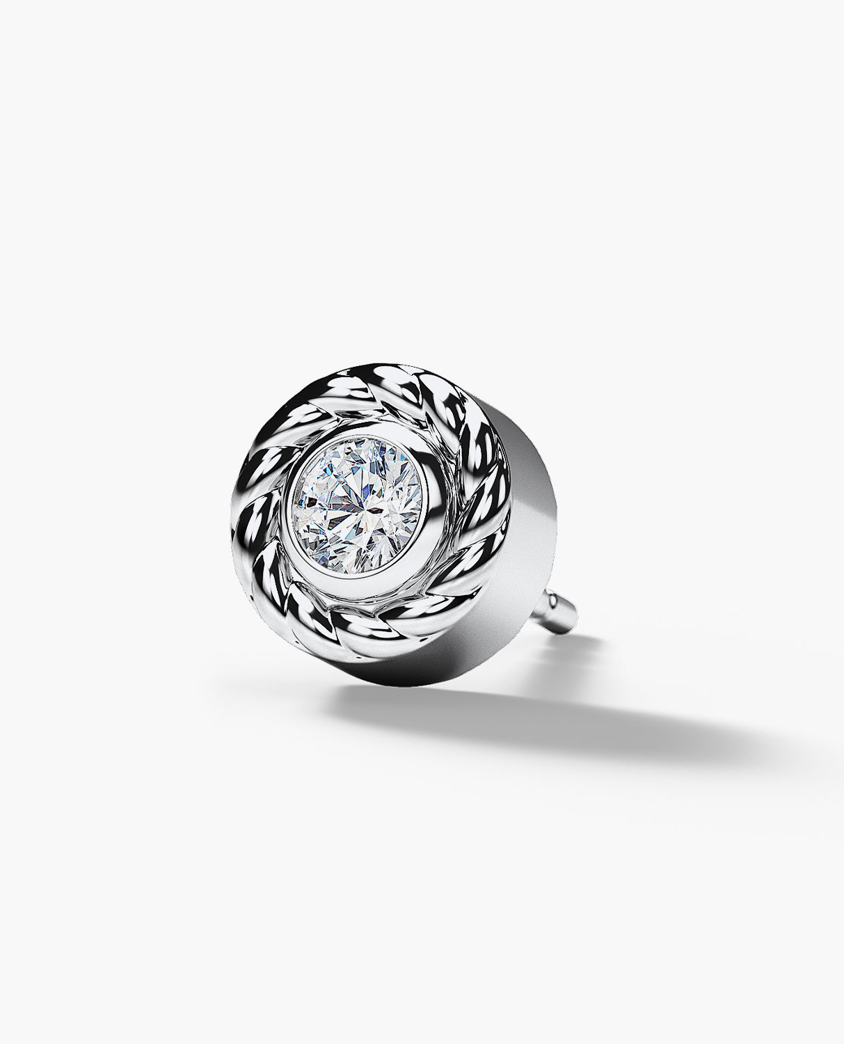 ROPES Gold Single Stud Earring with 0.20ct Diamonds