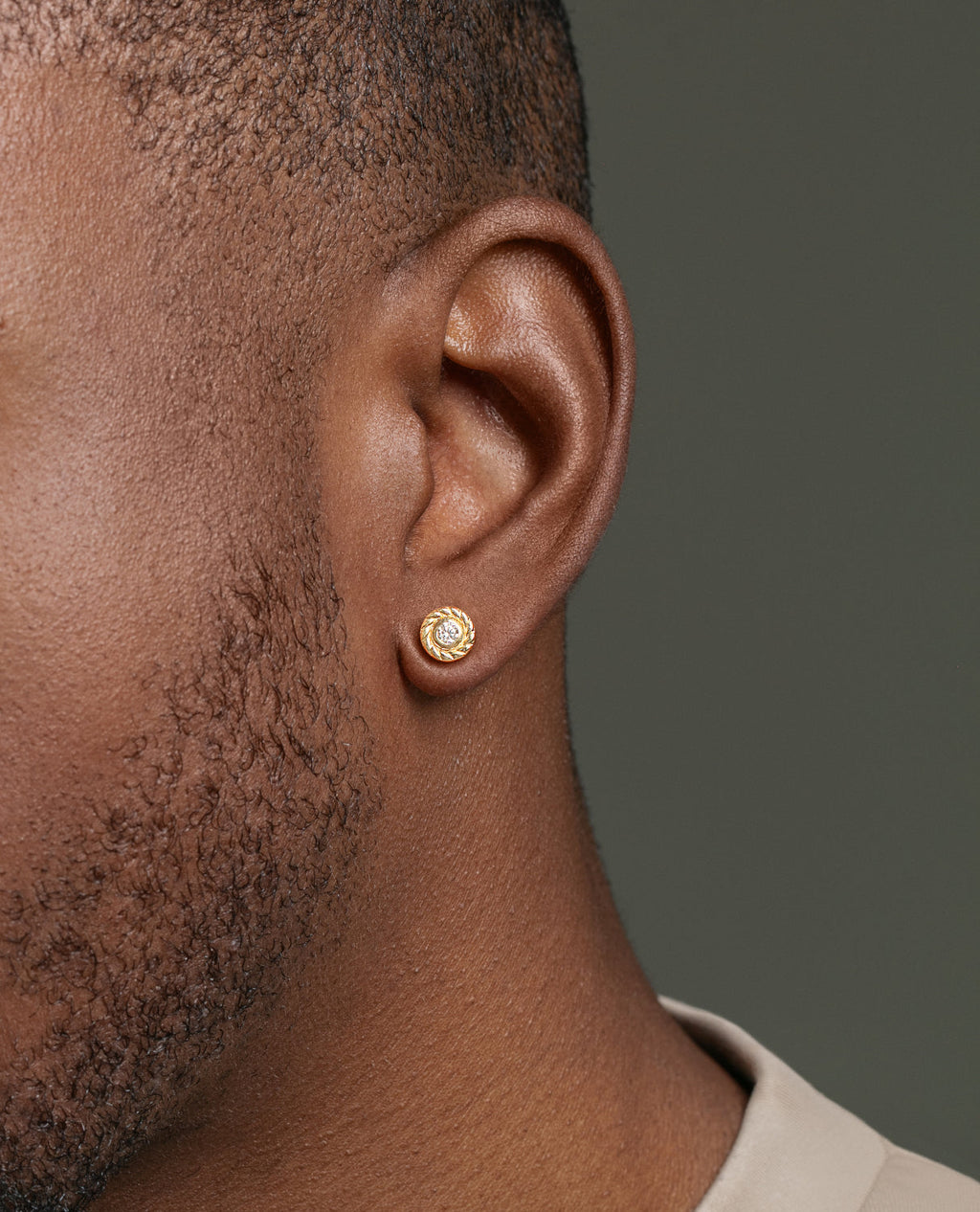 ROPES Gold Single Stud Earring with 0.20ct Diamonds