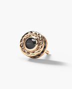 ROPES Gold Single Stud Earring with 0.43ct Black Diamonds