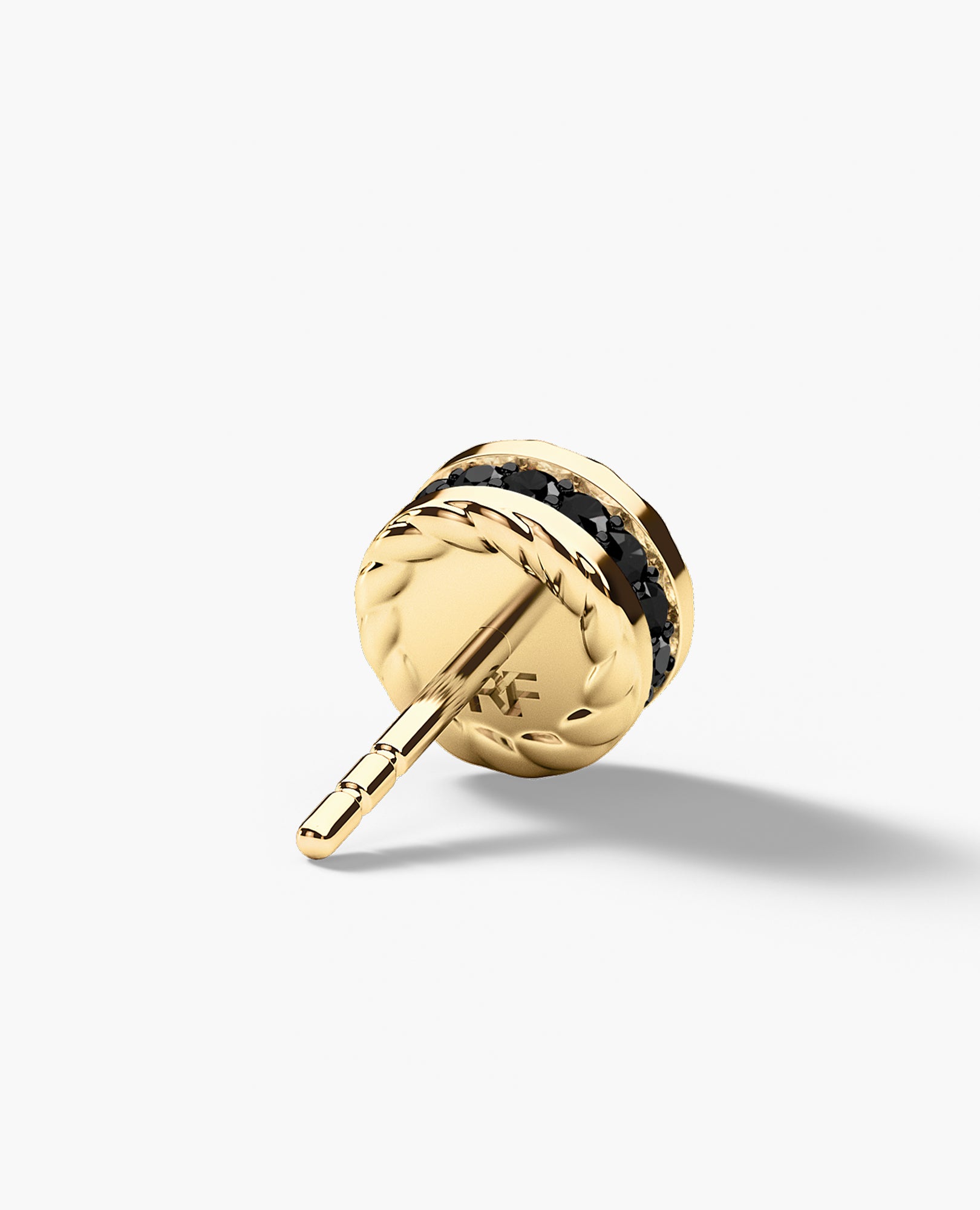 ROPES Gold Single Stud Earring with 0.43ct Black Diamonds