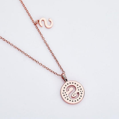 Personalized "S" latter diamond necklace