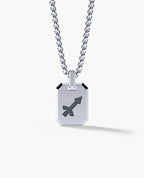SAGITTARIUS MINI ZODIAC Dog Tag Silver Pendant