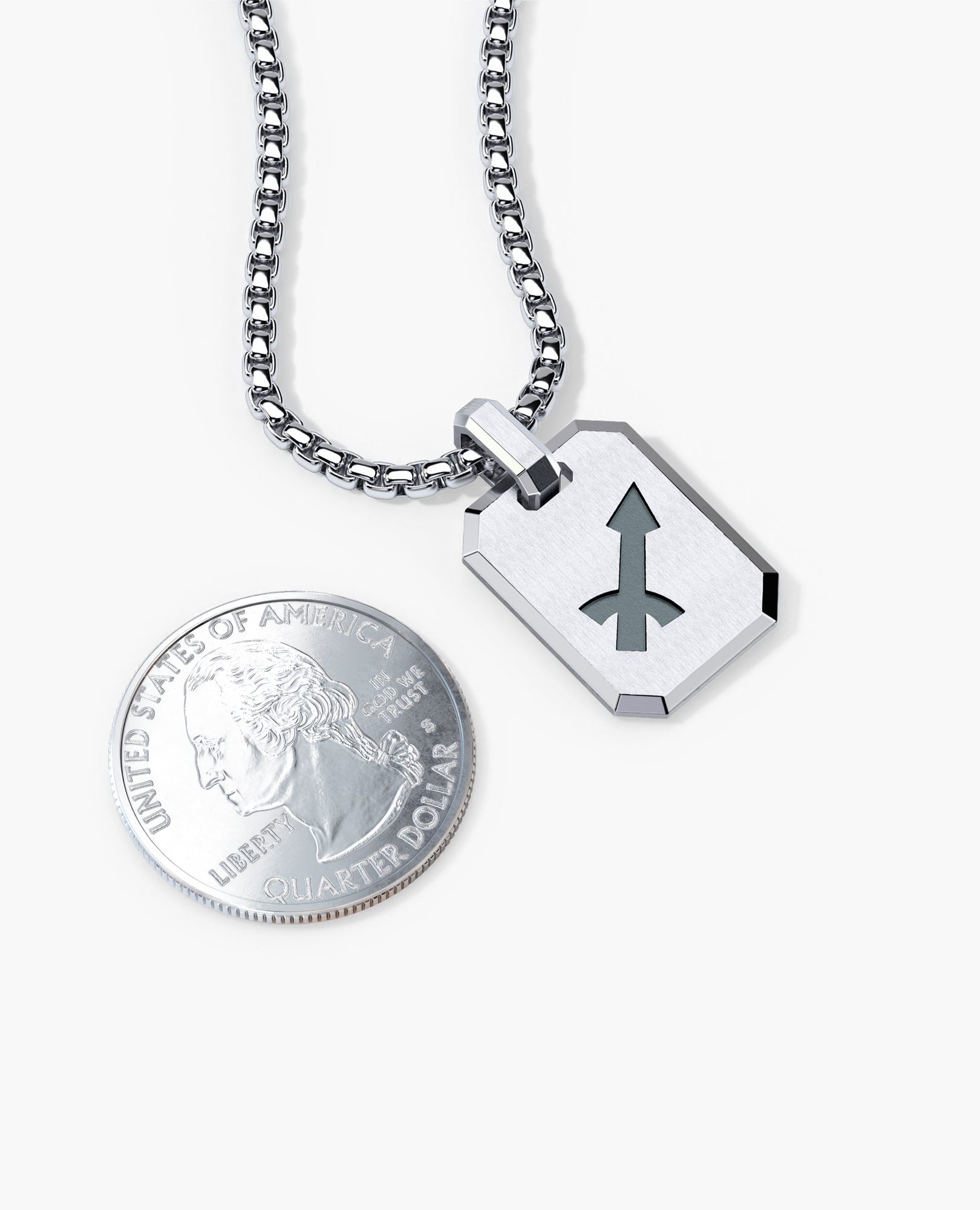 SAGITTARIUS MINI ZODIAC Dog Tag Silver Pendant