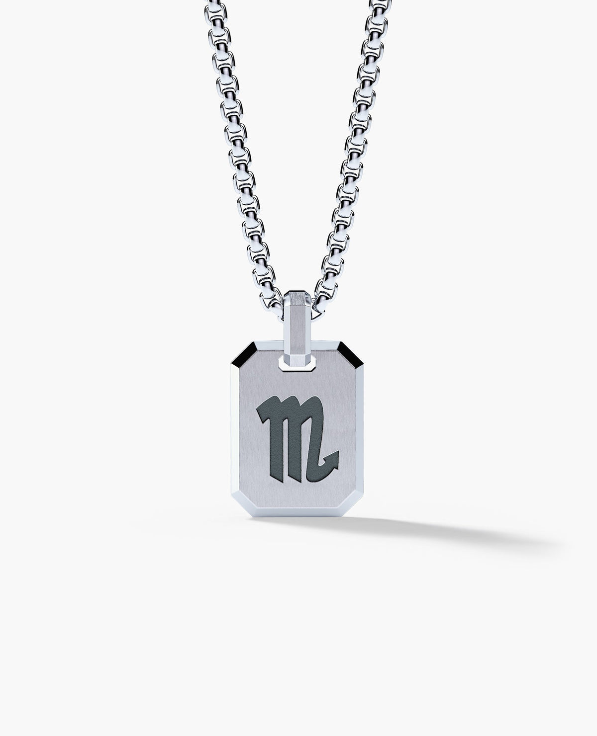 SCORPIO MINI ZODIAC Dog Tag Silver Pendant