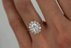 2.00 CT Oval Cut Moissanite Halo Engagement Ring
