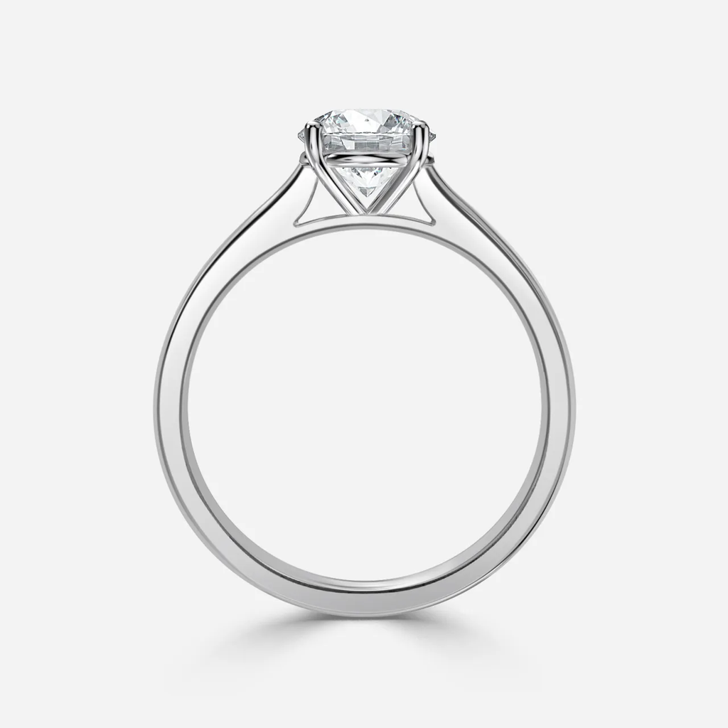 2.0 CT Round Cut Moissanite Solitaire Style Engagement Ring