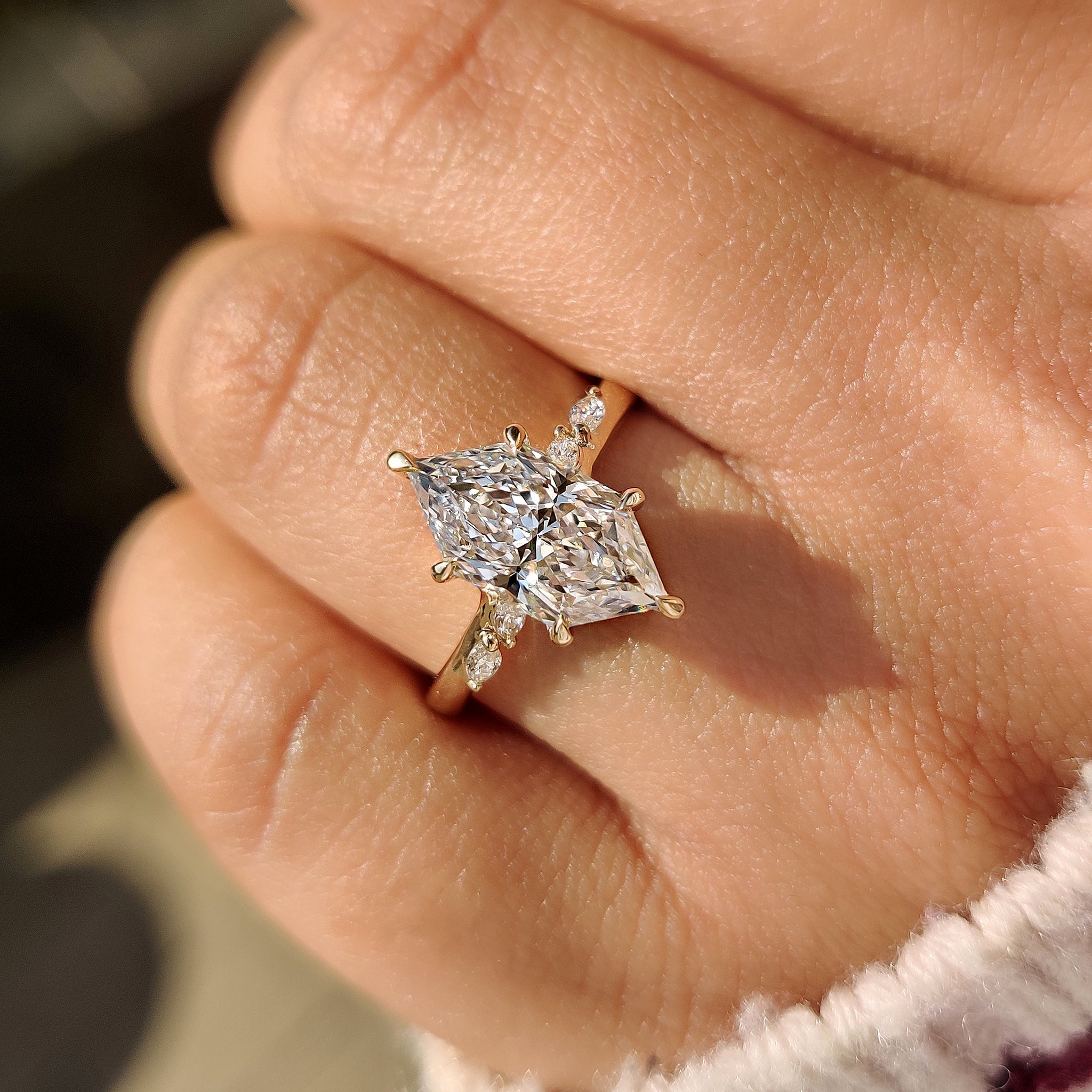 Dutch Marquise Cut Ring with Marquise Side Stones