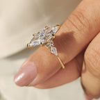 Marquise Diamond Ring in Muse Style