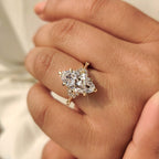 Vintage Marquise Engagement Ring with Milgrain Detailing