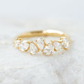 Pear & Oval Cut Half Eternity Wedding Band
