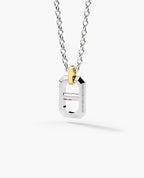 HERCULES Two-Tone Silver and 18k Yellow Gold Pendant