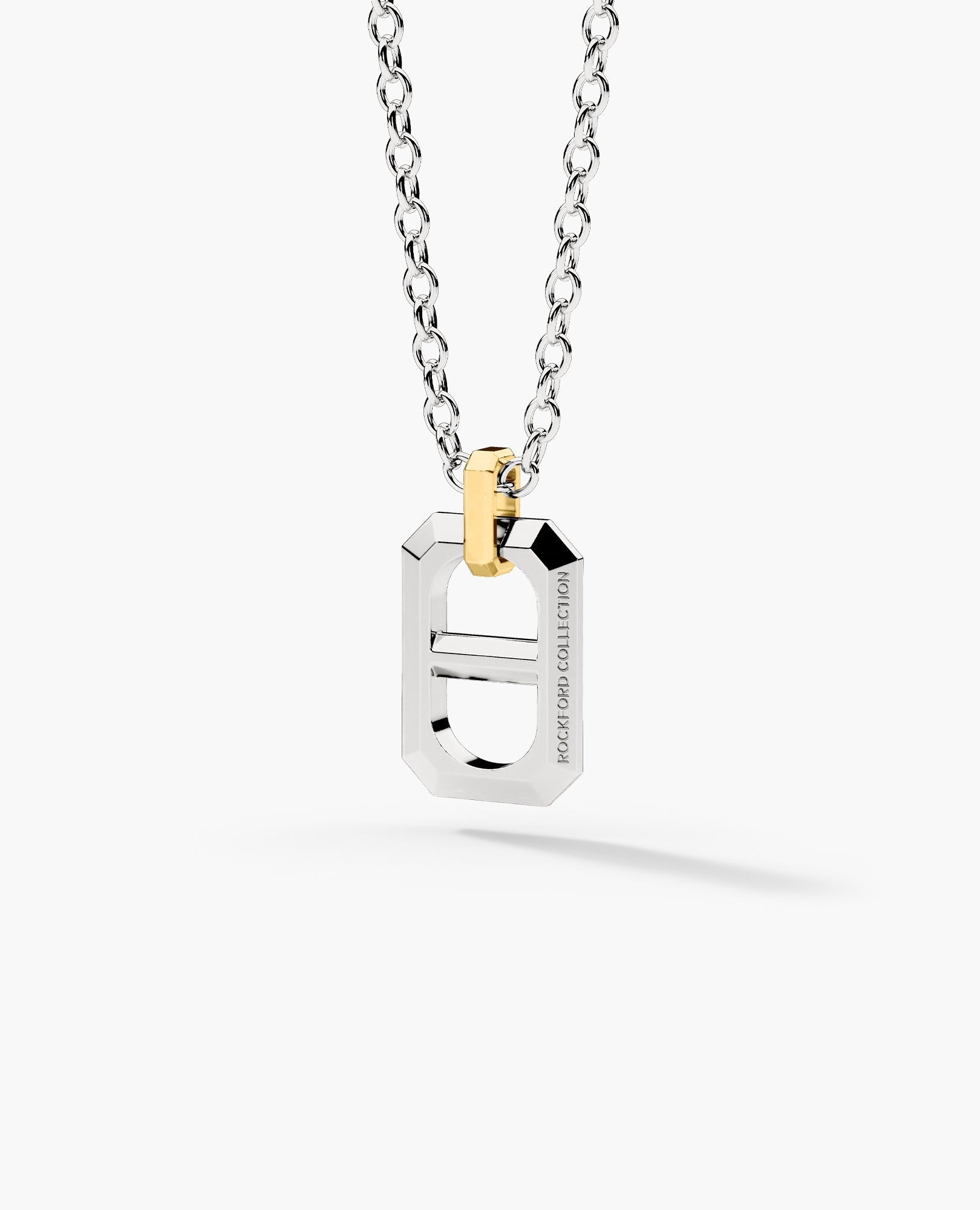 HERCULES Two-Tone Silver and 18k Yellow Gold Pendant