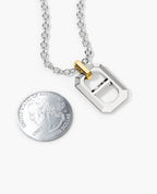 HERCULES Two-Tone Silver and 18k Yellow Gold Pendant
