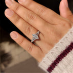 Split Shank Marquise Cut Engagement Ring in Solitaire Style
