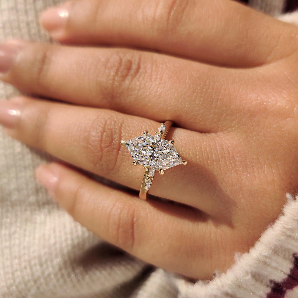 Dutch Marquise Cut Ring with Marquise Side Stones