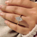 Dutch Marquise Cut Ring with Marquise Side Stones