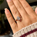 Oval Diamond Ring with Solitaire Setting