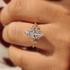 Marquise Engagement Ring in Tulip Setting