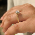Old European Cut Round Diamond Ring in Solitaire Style