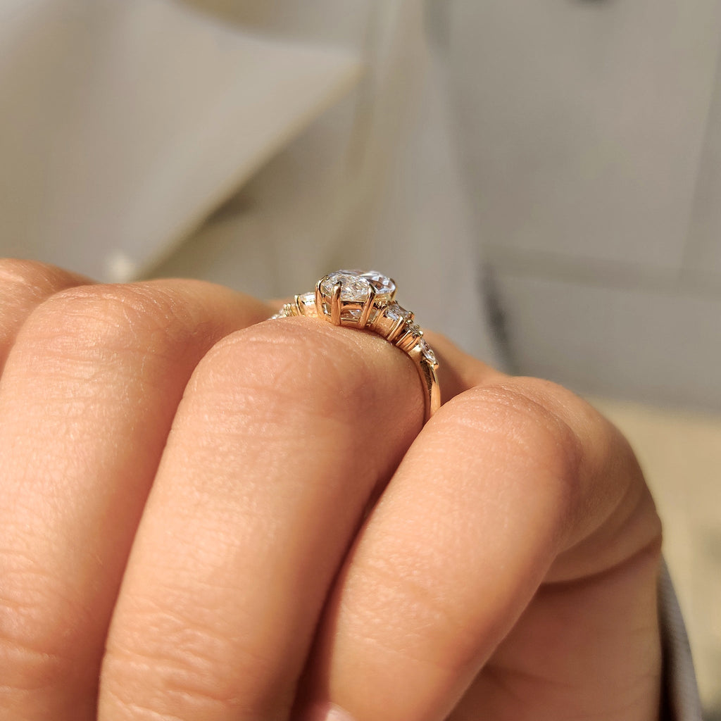 Marquise Cut Engagement Ring in Muse Setting