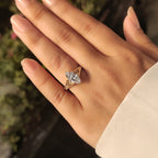 Solitaire Style Marquise Cut Diamond Ring in Milgrain Details