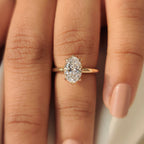 Solitaire Oval Diamond Engagement Ring