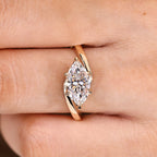 Solitaire Marquise Engagement Ring In East To West Setting