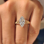 Marquise Cut Vintage Diamond Ring with Filigree Details