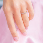 0.34 TCW Round Twisted Style Moissanite Wedding Band