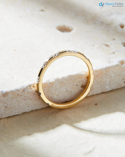 Stackable 14k Gold Ring with Lab-Grown Diamonds band DisneyValley