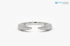 Stackable Open Claw Micro Pave Diamond Wedding Ring - DisneyValley