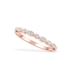 0.16 TCW Round Milgrain Style Moissanite Wedding Band