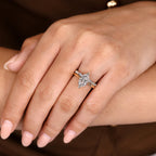 Dutch Marquise Ring with Wedding Band in Solitaire Bridal Set Style