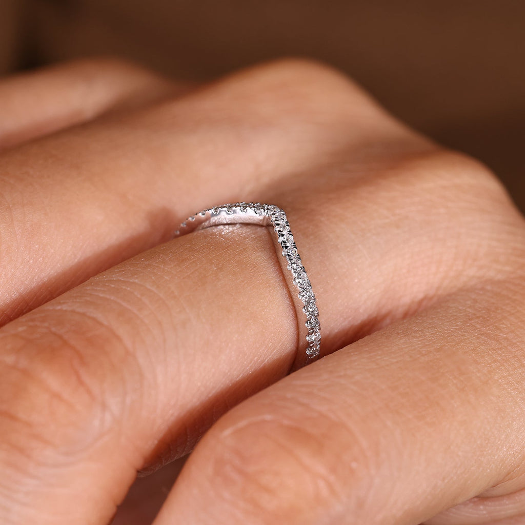 Half Eternity Stackable Wedding Band