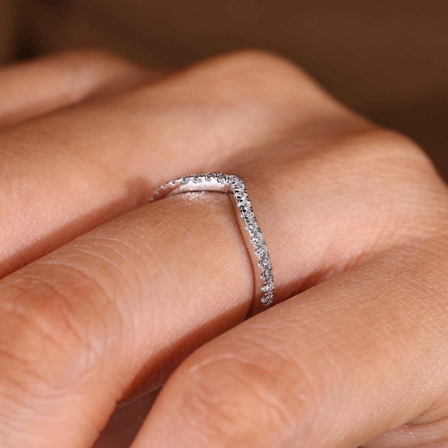 Half Eternity Stackable Wedding Band
