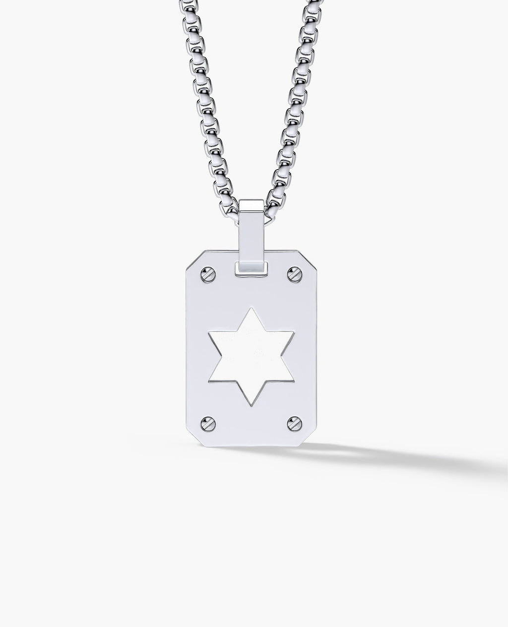 SHADOW STAR of David Gold Dog Tag Pendant