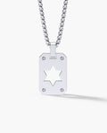 SHADOW STAR of David Gold Dog Tag Pendant