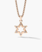 STAR OF DAVID Two-Tone Gold Pendant