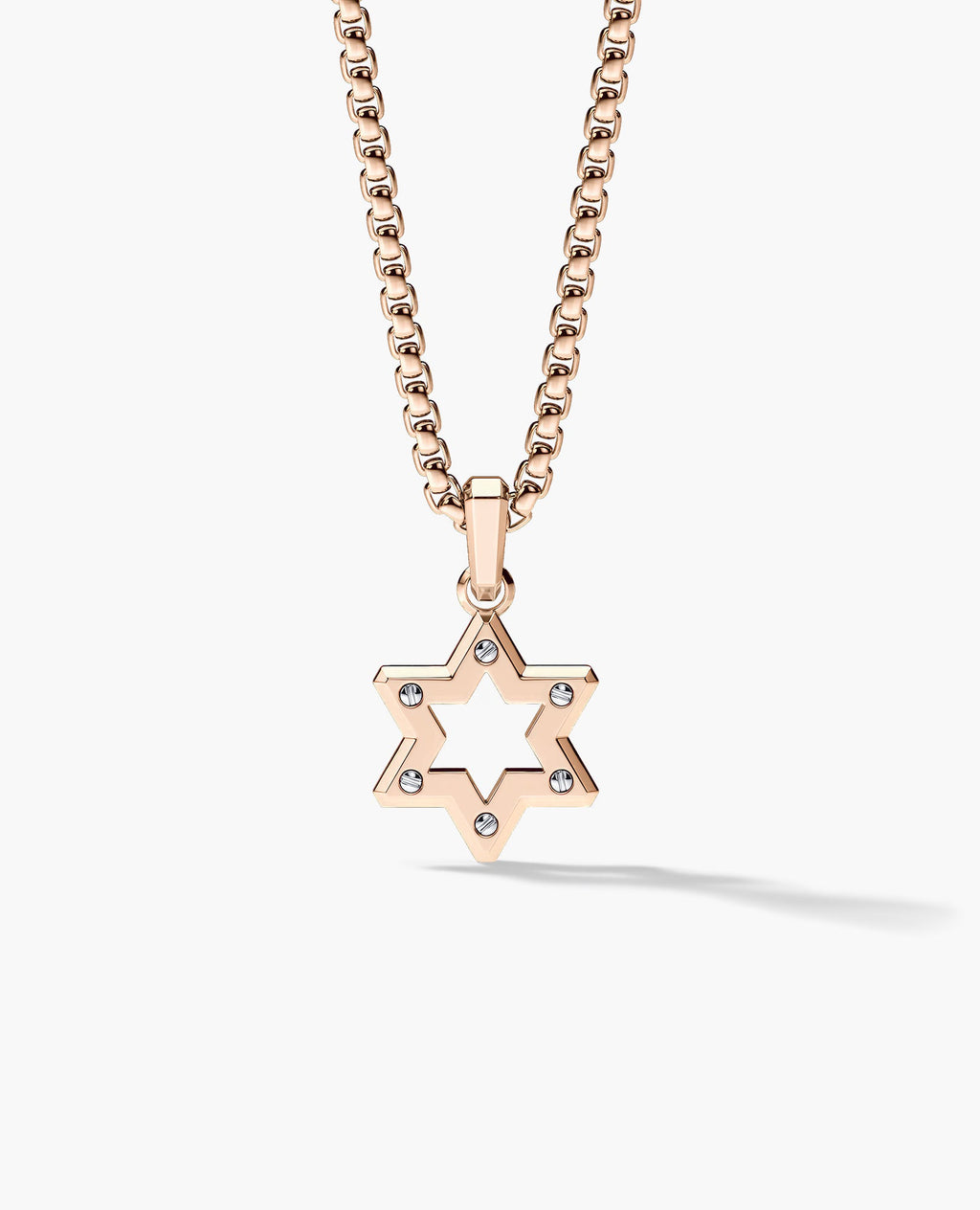 STAR OF DAVID Two-Tone Gold Pendant