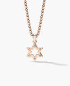 STAR OF DAVID Two-Tone Gold Pendant