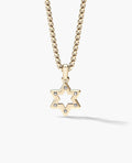 STAR OF DAVID Two-Tone Gold Pendant