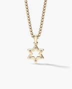 STAR OF DAVID Two-Tone Gold Pendant