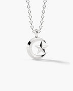 STAR AND CRESCENT Silver Pendant
