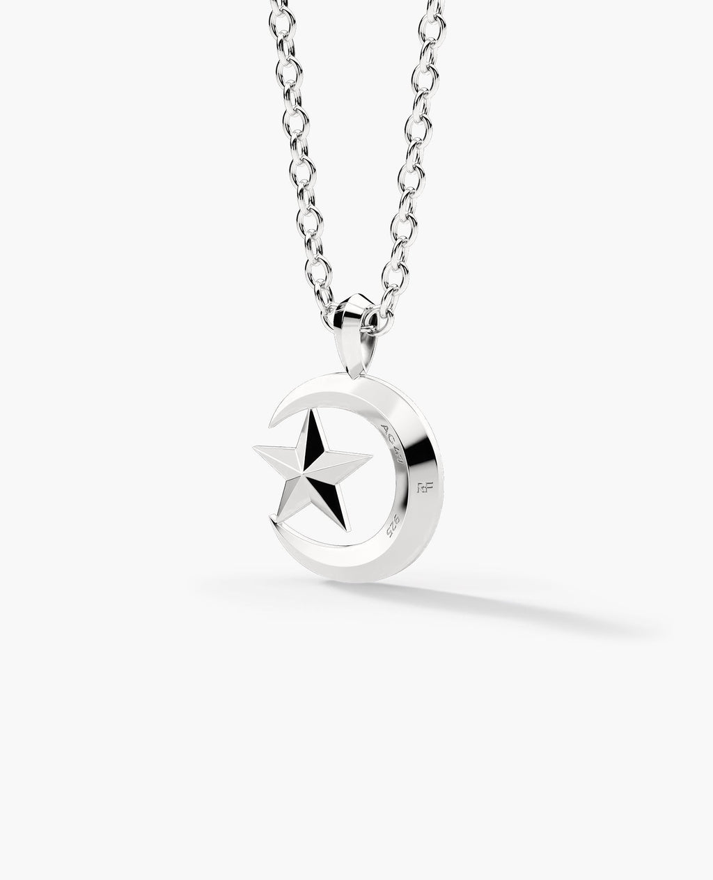 STAR AND CRESCENT Silver Pendant