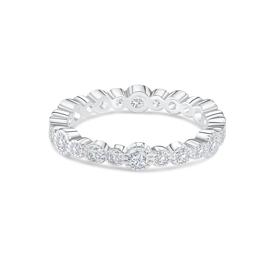 0.20 TCW Round Cut Full Eternity Moissanite Wedding Band