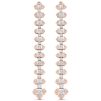 2.62 TCW Round & Baguette Moissanite Diamond Long Drop Earrings