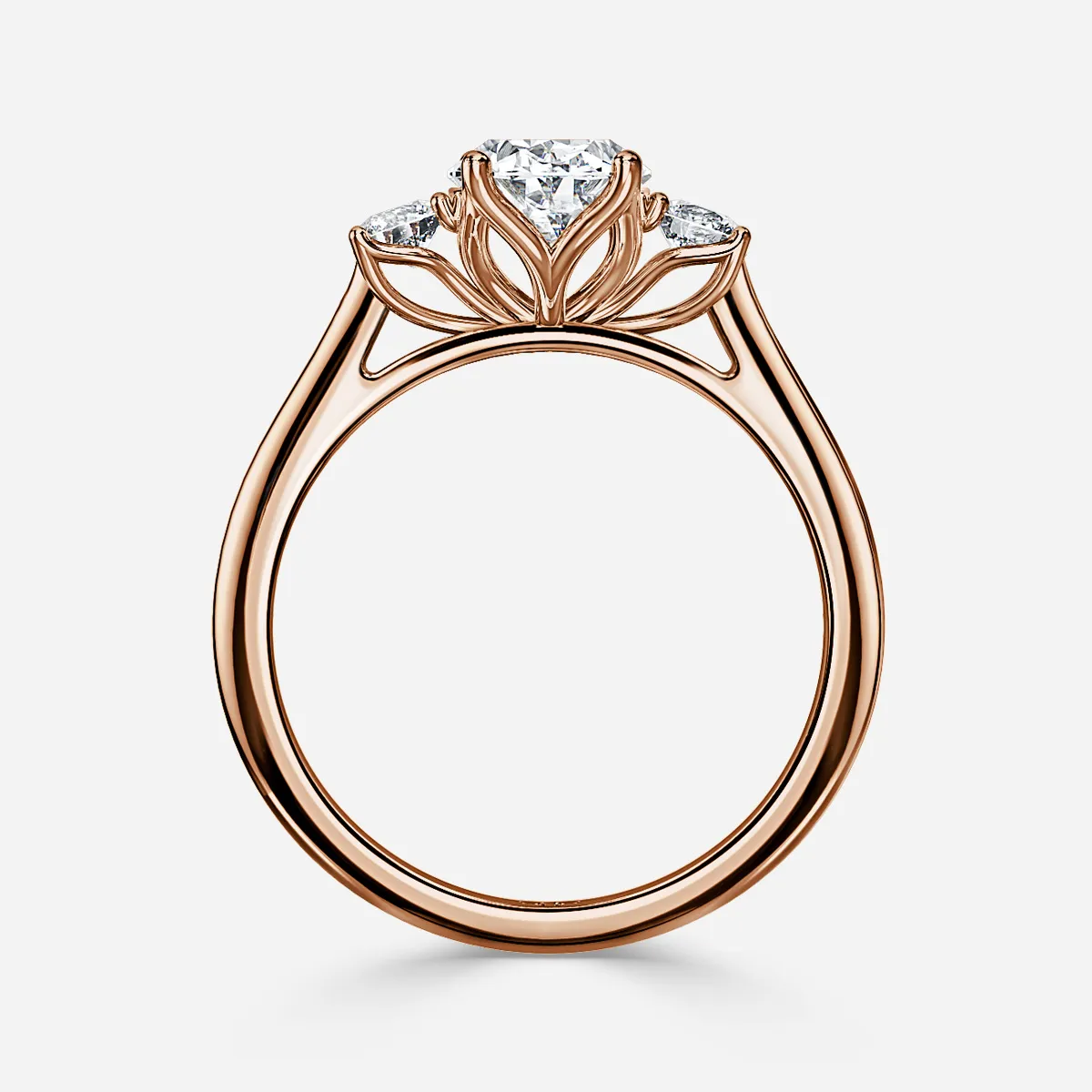 1.0 CT Oval Cut Moissanite Three Stone Bridal Ring Set