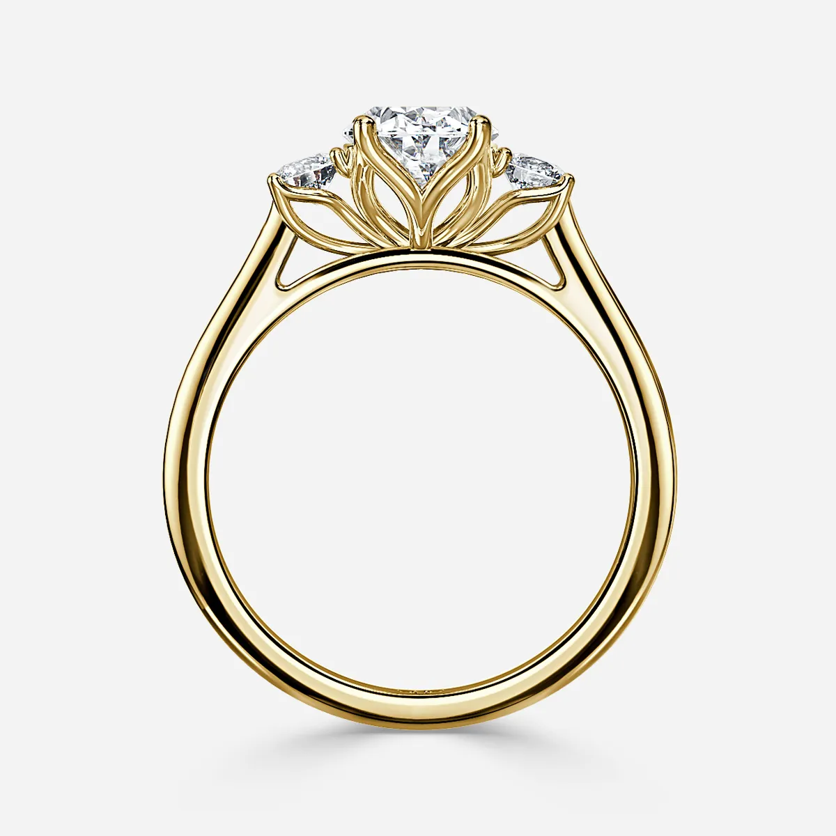 1.0 CT Oval Cut Moissanite Three Stone Bridal Ring Set
