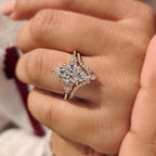 Marquise Engagement Ring with Wedding Band in Muse Setting