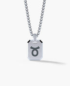 TAURUS MINI ZODIAC Dog Tag Silver Pendant